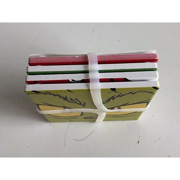 Set Of 4 Dr Seuss THE GRINCH WHO STOLE CHRISTMAS And Max Ceramic Coasters NEW - Picture 4 of 10